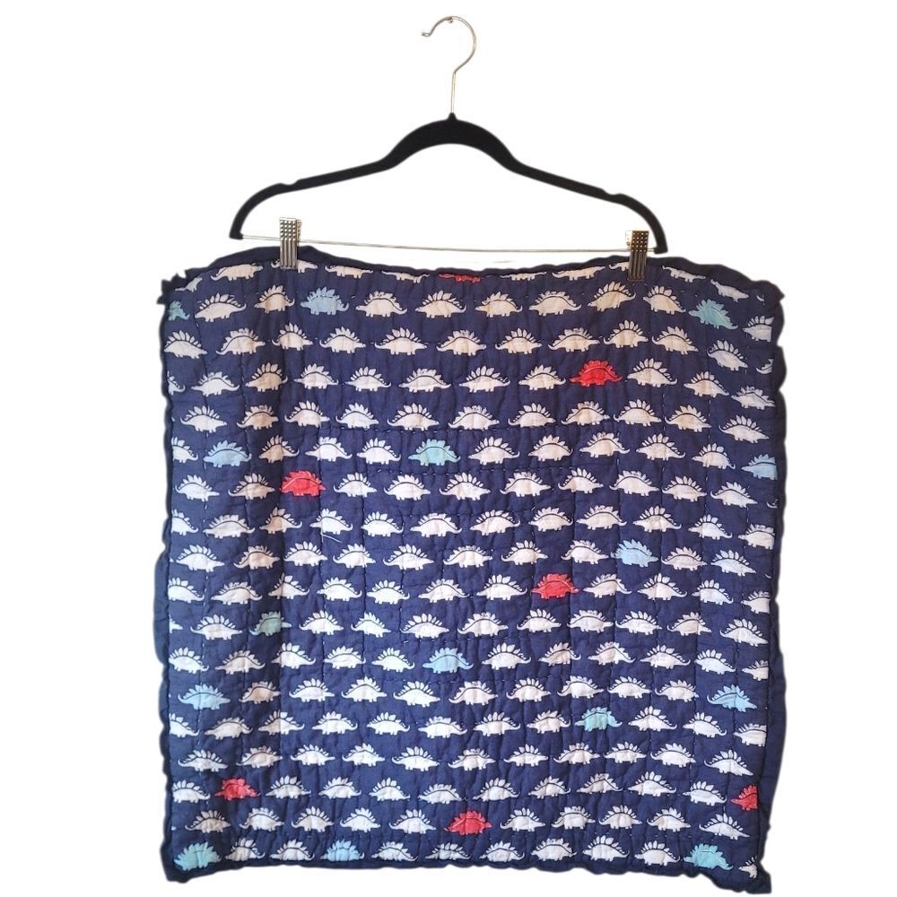Pottery Barn Kids Navy Blue & White Dinosaur 26"x26" Pillowcase